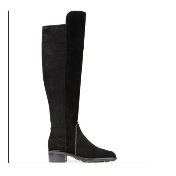 Cole Haan Calgary Water Resistant OTK Boot over the knee black 5 NEW - Picture 6 of 7